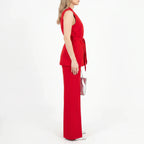 Women's Tailored Two-Piece Suit Set with Belt