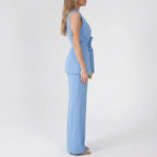 Women's Tailored Two-Piece Suit Set with Belt