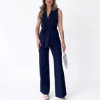 Women's Tailored Two-Piece Suit Set with Belt