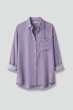 Women’s Blouse with Collar and Stripe Pattern