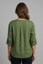 Women's Elegant Blouse with Button Front for Office Wear