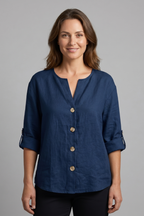 Women's Elegant Blouse with Button Front for Office Wear