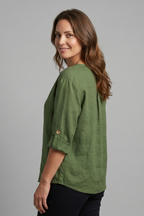 Women's Elegant Blouse with Button Front for Office Wear