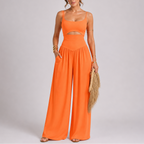 Women’s Elegant Cut-Out Wide Leg Jumpsuit