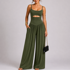 Women’s Elegant Cut-Out Wide Leg Jumpsuit