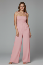 Women’s Jumpsuit with Adjustable Straps and Wide Legs
