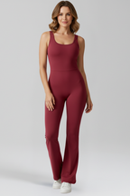 Women’s Jumpsuit with Sleeveless Cut and Flared Legs