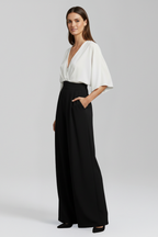 Women’s Jumpsuit with V Neck and Wide Legs