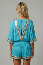 Women’s Jumpsuit with V Neck and Wide Legs