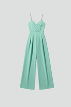 Women’s Jumpsuit with V Neckline and Wide Legs