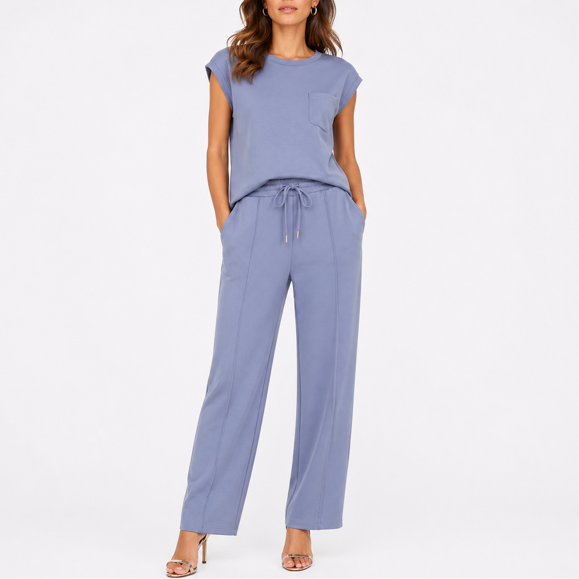 Women’s Relaxed Fit Two Piece Set – Casual Summer Outfit