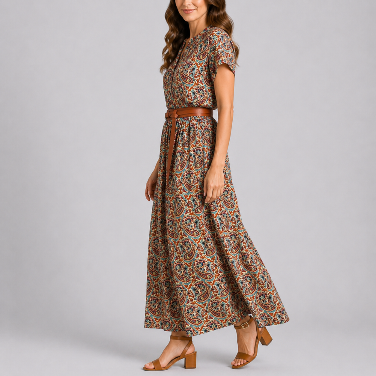 Women’s Paisley Summer Midi Dress
