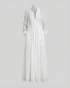 Women’s Lightweight Button Front Maxi Shirt Dress – Relaxed Flowy Silhouette