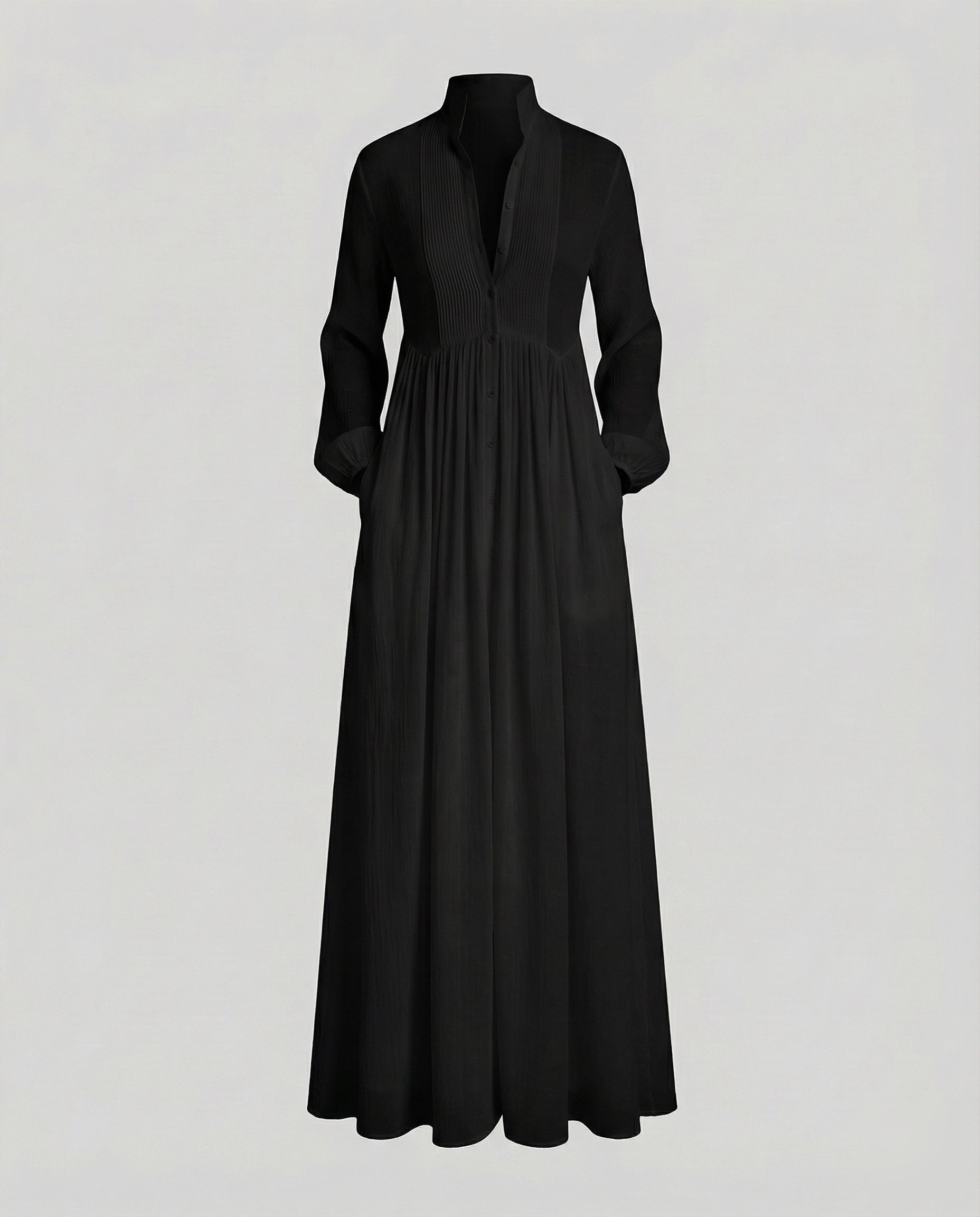 Women’s Lightweight Button Front Maxi Shirt Dress – Relaxed Flowy Silhouette